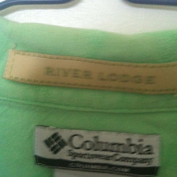 COLUMBIA | Men's Button Down Shirt Mint Green Size Large - Picture 6 of 9